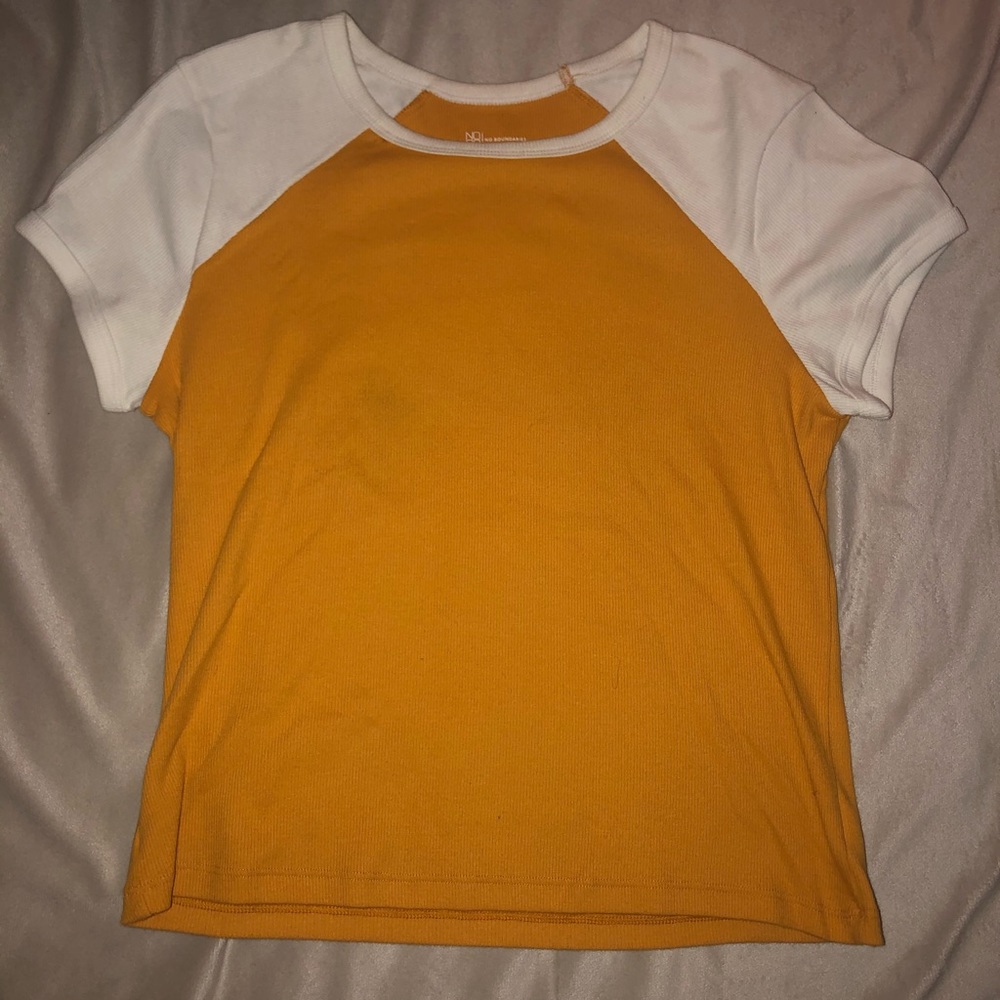 Ribbed short sleeve top